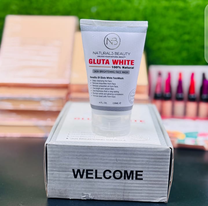 gluta white face wash