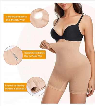 high-waisted shaping shorts (body shaper)